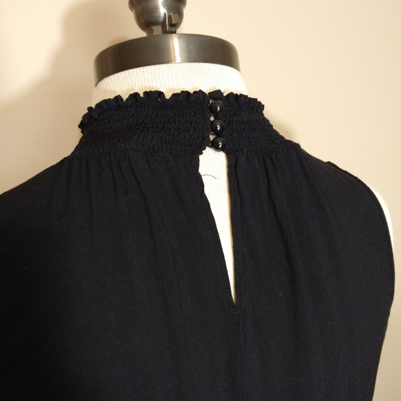 Oddi Black Sleeveless Top with Colorful Embroidery Size Small - Picture 5 of 8